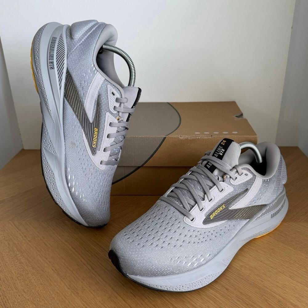Brooks Adenalime GTS 24 ‘Grey/Black/Yellow Men Running Sneakers- SZ 10